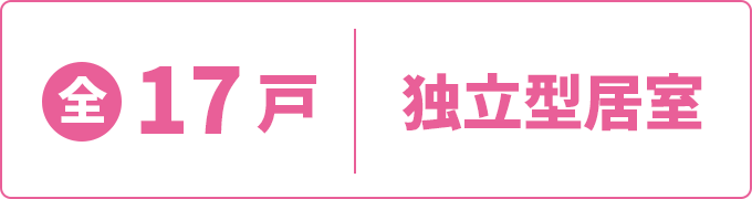 全17戸 独立型居室